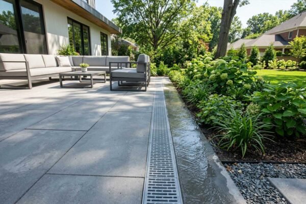 Channel Drains backyard installed