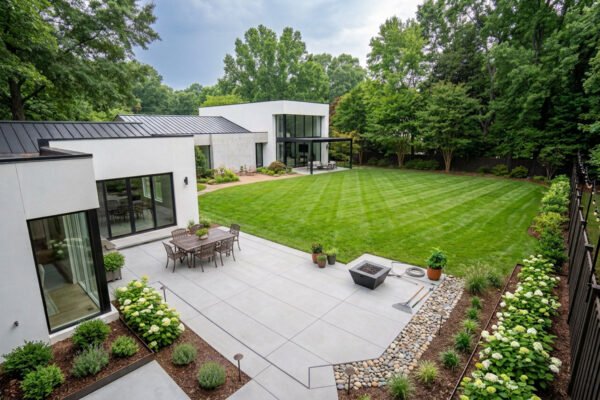 Modern home french drains